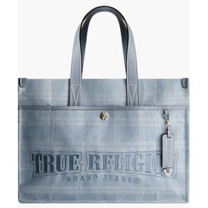 True Religion Stripe Denim Tote BNWT